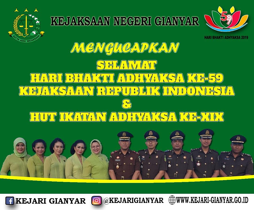 HARI BAKTI ADHYAKSA KE-59 TAHUN 2019